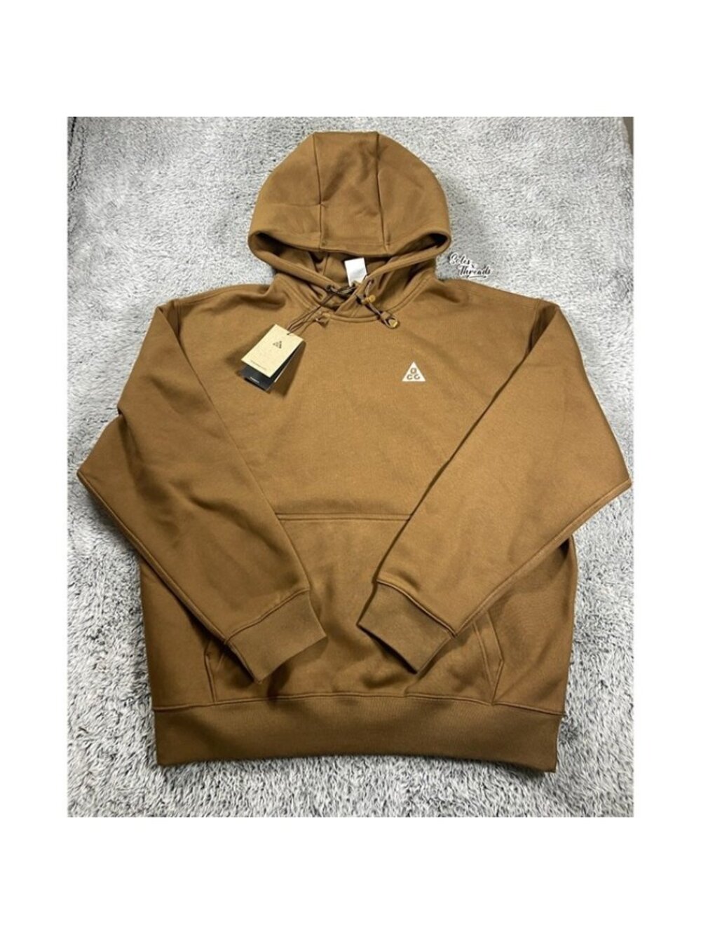 Nike ACG Therma-FIT Tuff Fleece Hoodie Size Medium Men Brown DZ3392-235